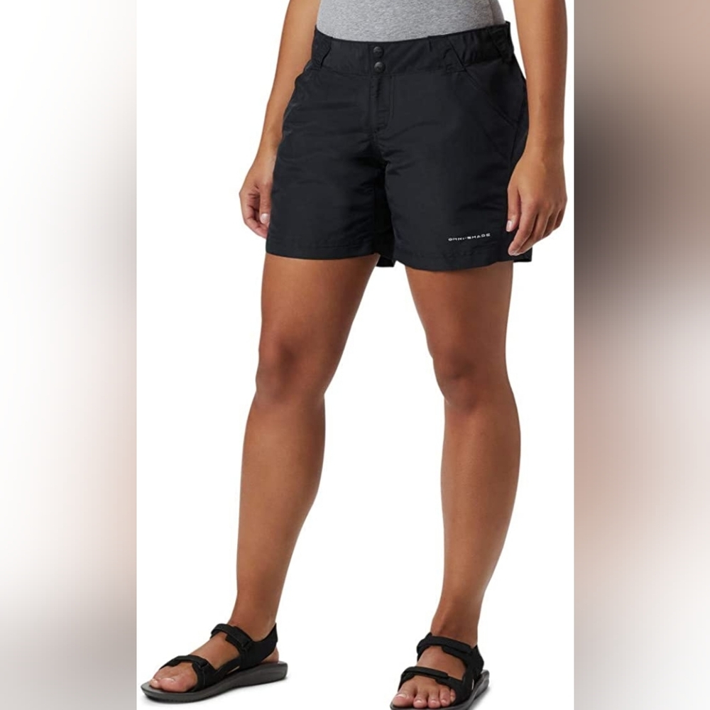 COLUMBIA Black Womens Fishing Shorts Sz L